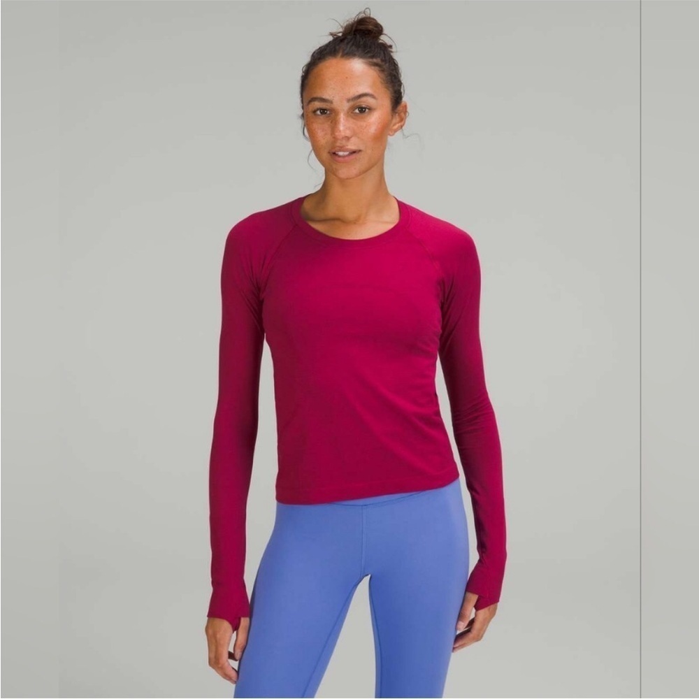 Lululemon Swiftly Tech Long-Sleeve Shirt 2.0 Magenta - Size M